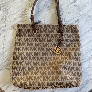 Michael Kors Leather Trimmed Tote Bag